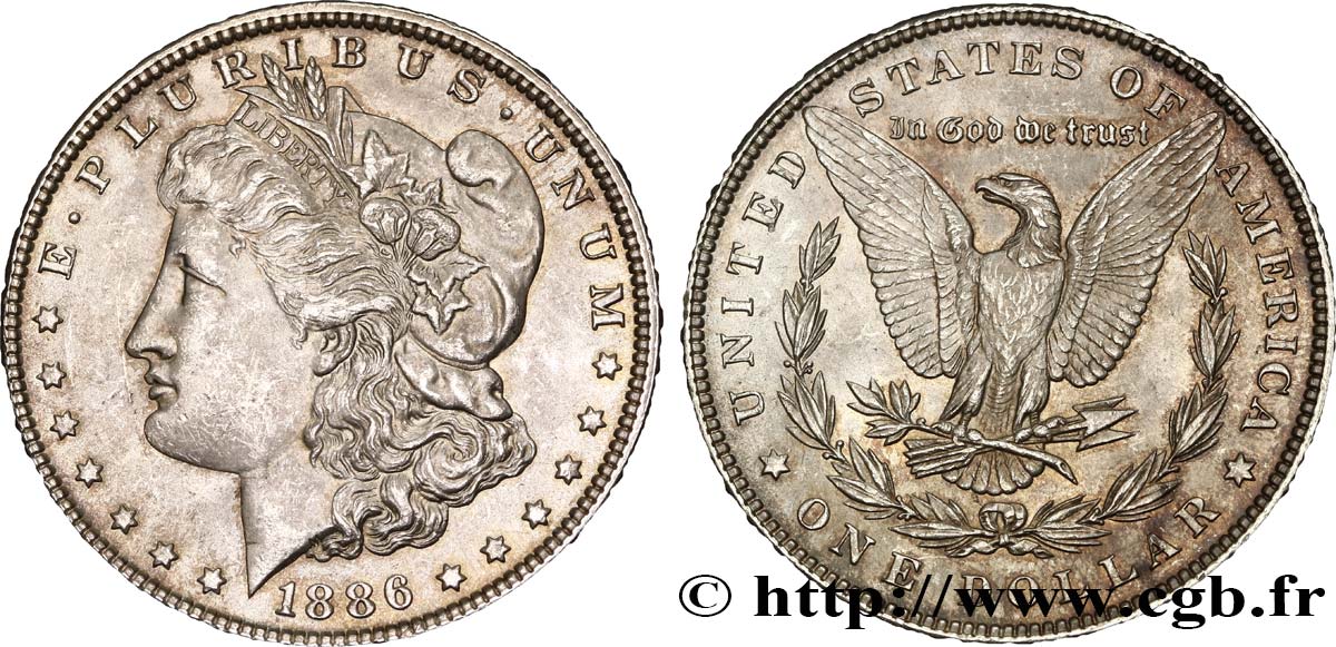 ESTADOS UNIDOS DE AMÉRICA 1 Dollar type Morgan 1886 Philadelphie SC 