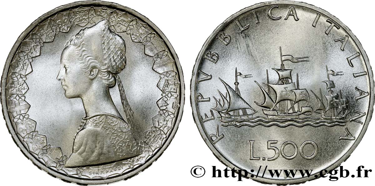ITALY 500 Lire “caravelles” 1981 Rome - R MS 