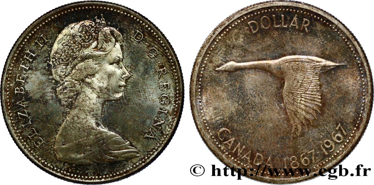 KANADA 1 Dollar centenaire de la Confédération 1967  fST 