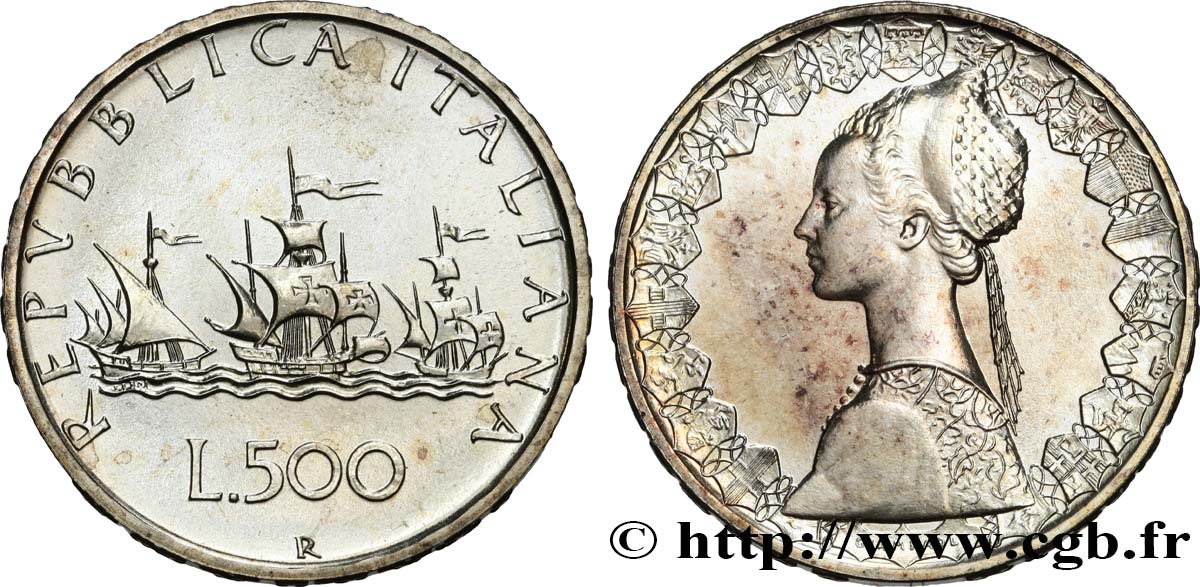 ITALY 500 Lire “caravelles” 1992 Rome MS 