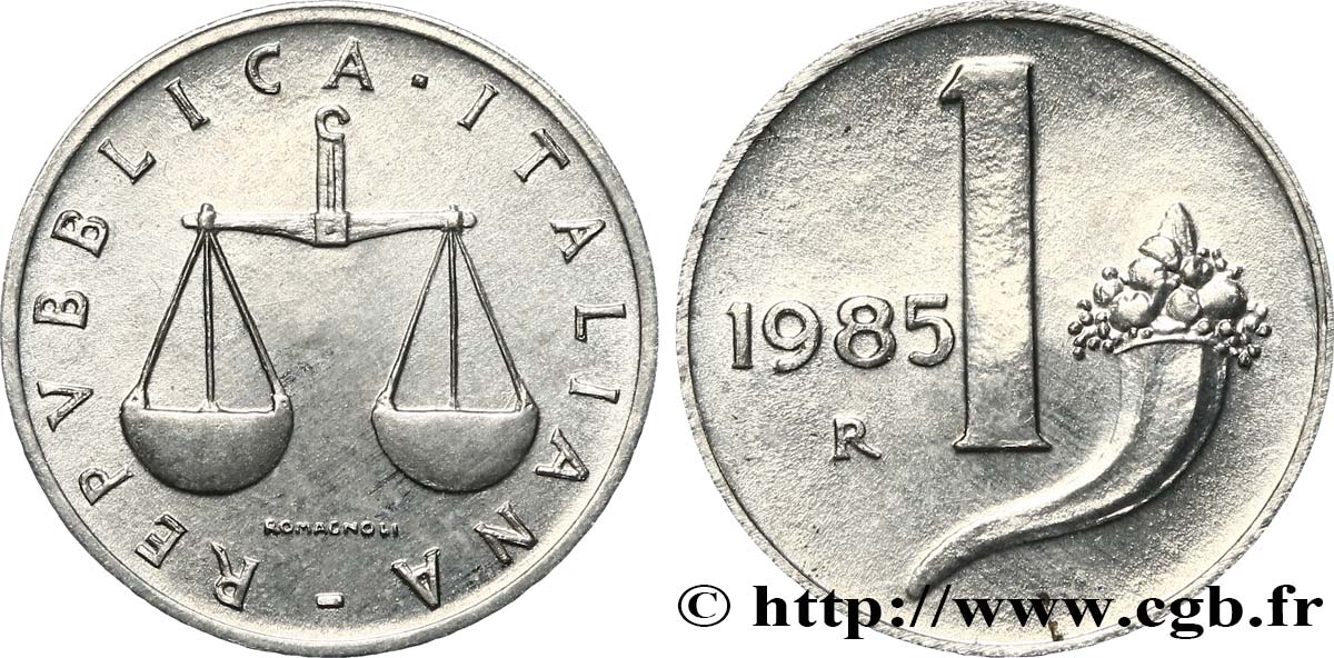 ITALY 1 Lira 1985 Rome - R MS 