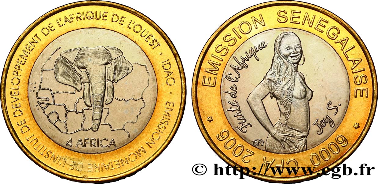 SENEGAL 6000 Francs CFA femme africaine 2006  SC 