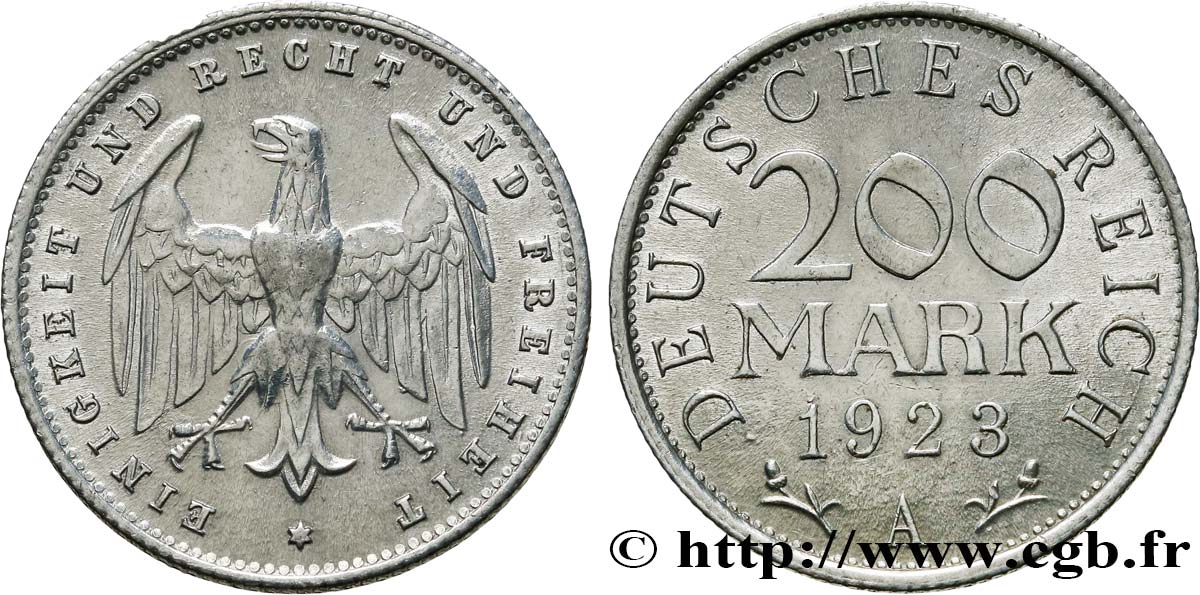 DEUTSCHLAND 200 Mark aigle 1923 Berlin - A VZ 