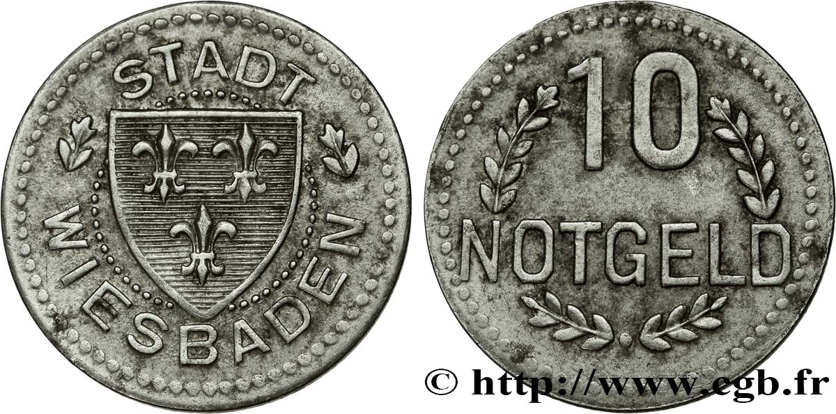 ALEMANIA - Notgeld 10 Pfennig Wiesbaden 1920  MBC 