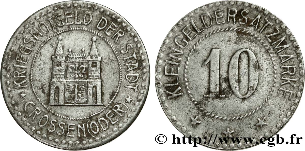 ALLEMAGNE - Notgeld 10 Pfennig Crossen N.D.  TTB 