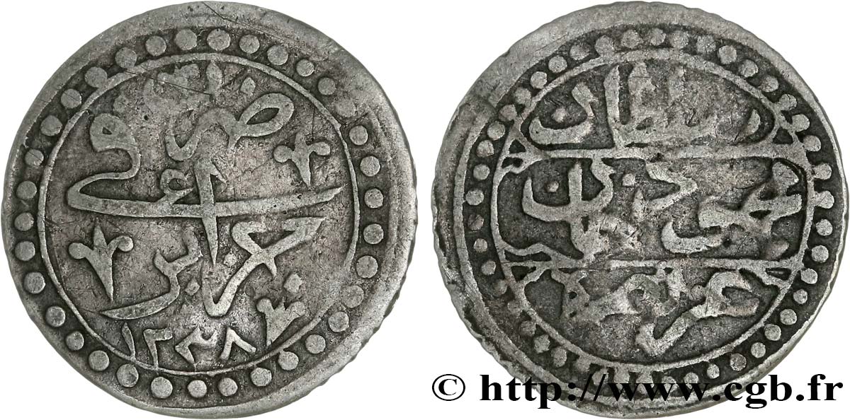 ARGELIA 1/8 Budju au nom de Mahmud II AH 1238 1821 Alger BC 