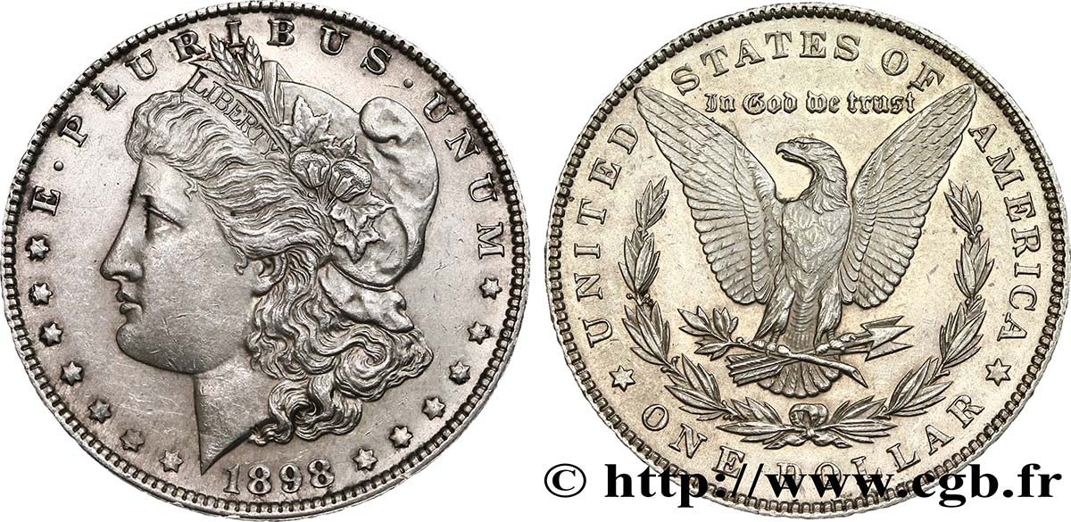 STATI UNITI D AMERICA 1 Dollar type Morgan 1898 Philadelphie SPL 