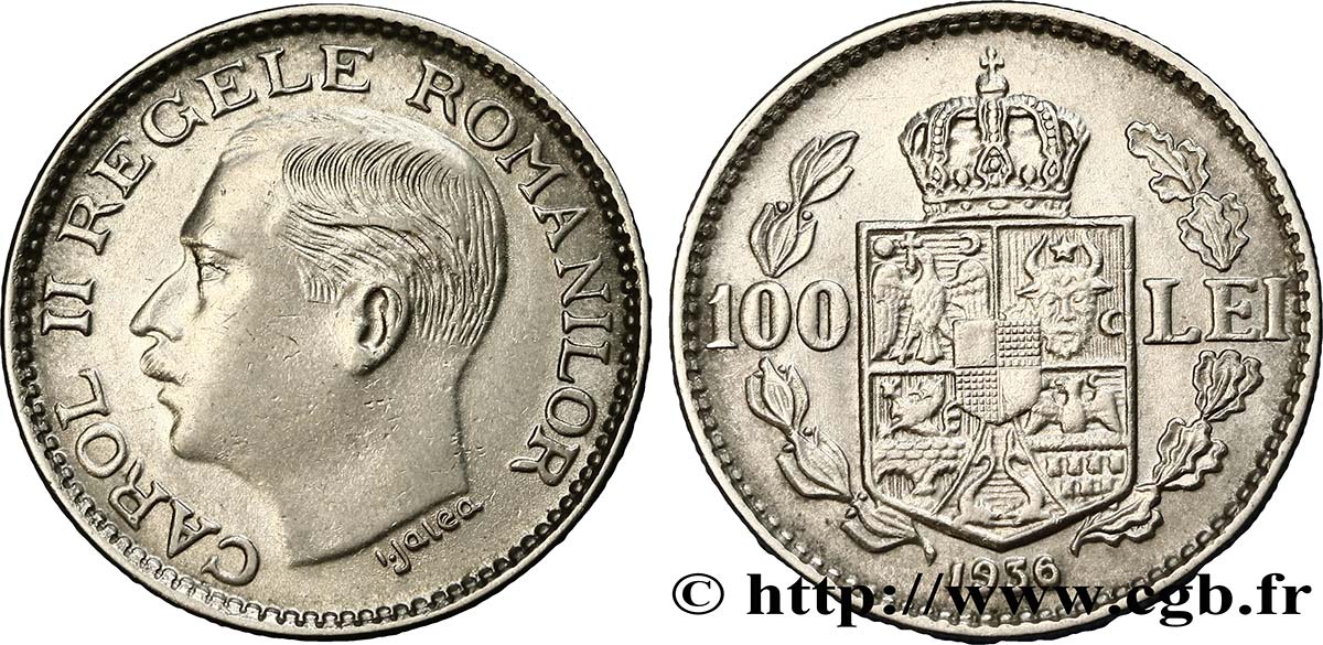 RUMANIA 100 Lei Charles II 1936  EBC 