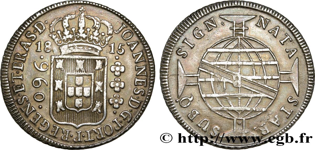 BRASILIEN 960 Reis Jean VI 1815 Bahia SS 