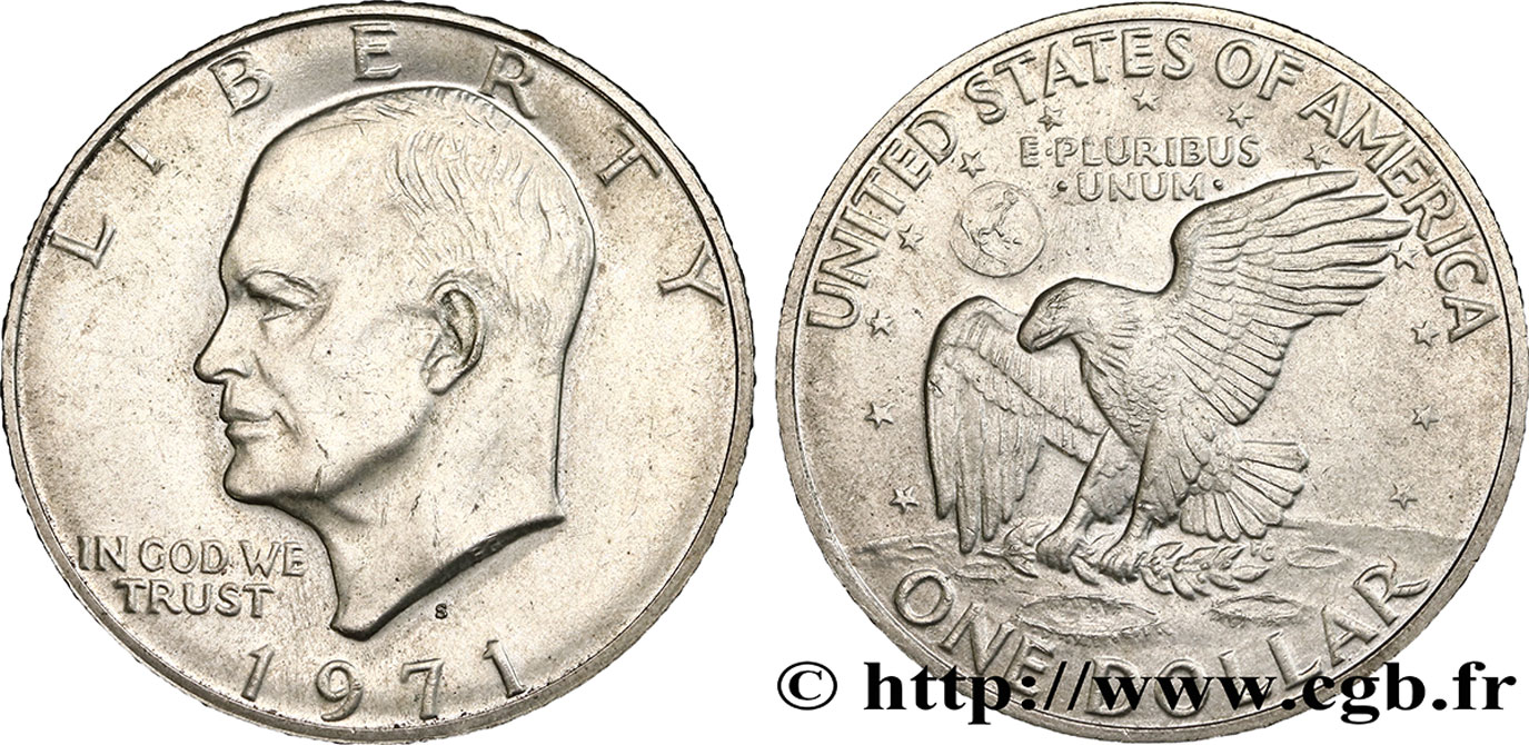ESTADOS UNIDOS DE AMÉRICA 1 Dollar Eisenhower 1971 San Francisco - S EBC 