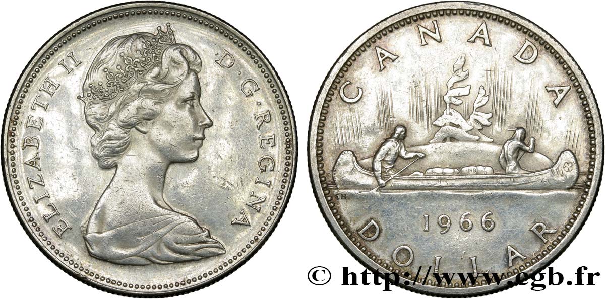 CANADá
 1 Dollar Elisabeth II 1966  EBC 