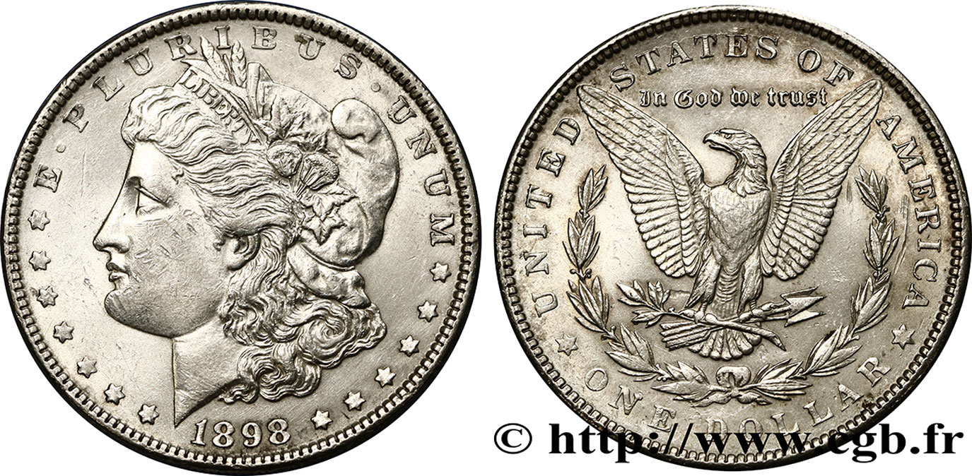STATI UNITI D AMERICA 1 Dollar type Morgan 1898 Philadelphie q.SPL/SPL 