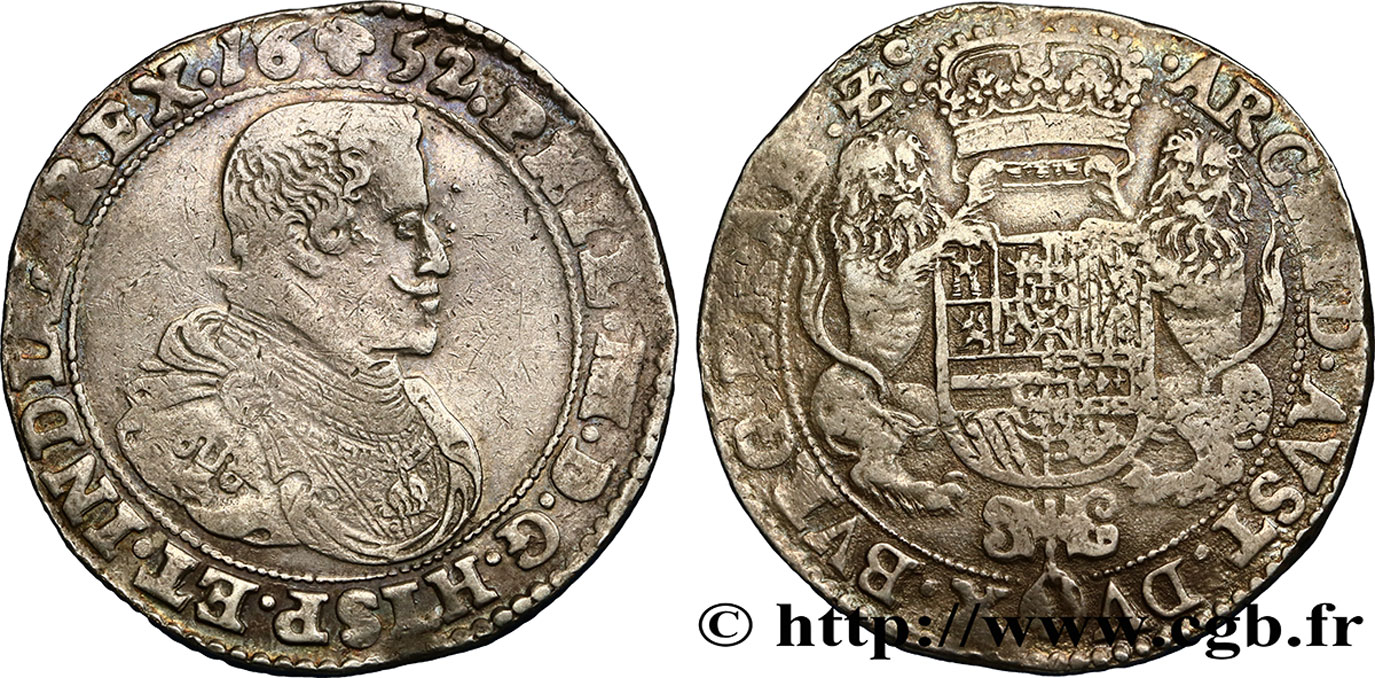 BELGIO - PAESI BASSI SPAGNOLI Ducaton Philippe IV d’Espagne 1652 Bruxelles q.BB 