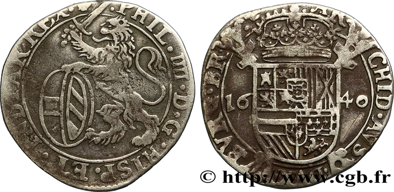 BELGIO - PAESI BASSI SPAGNOLI 1 Escalin au lion 1640 Bruxelles q.BB 