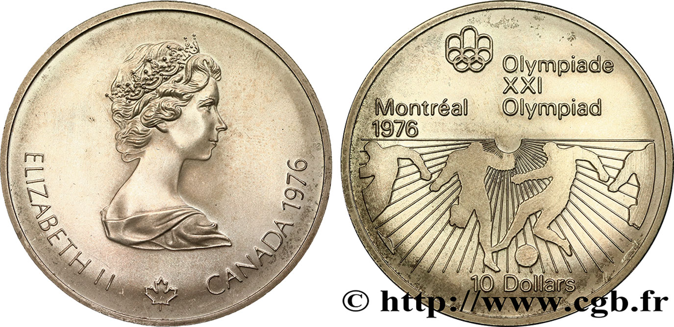 CANADA 10 Dollars JO Montréal 1976 football 1976  MS 