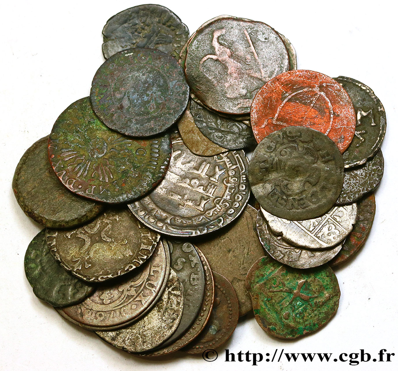 LOTTE DI MONETE DI MONDO Lot de 30 Monnaies étrangères en cuivre et billon n.d  q.BB 