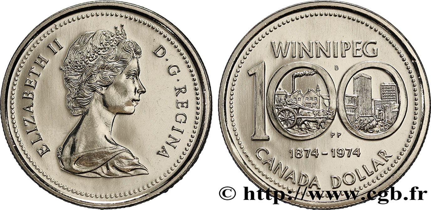 CANADA 1 Dollar Centenaire de Winnipeg 1974  MS 
