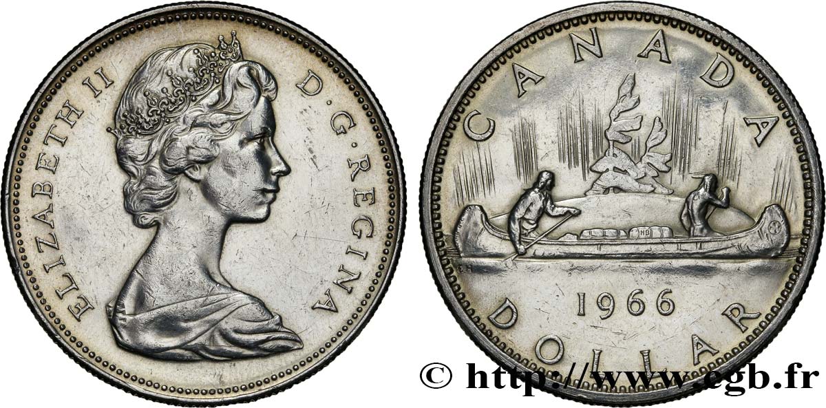 CANADá
 1 Dollar Elisabeth II 1966  EBC 