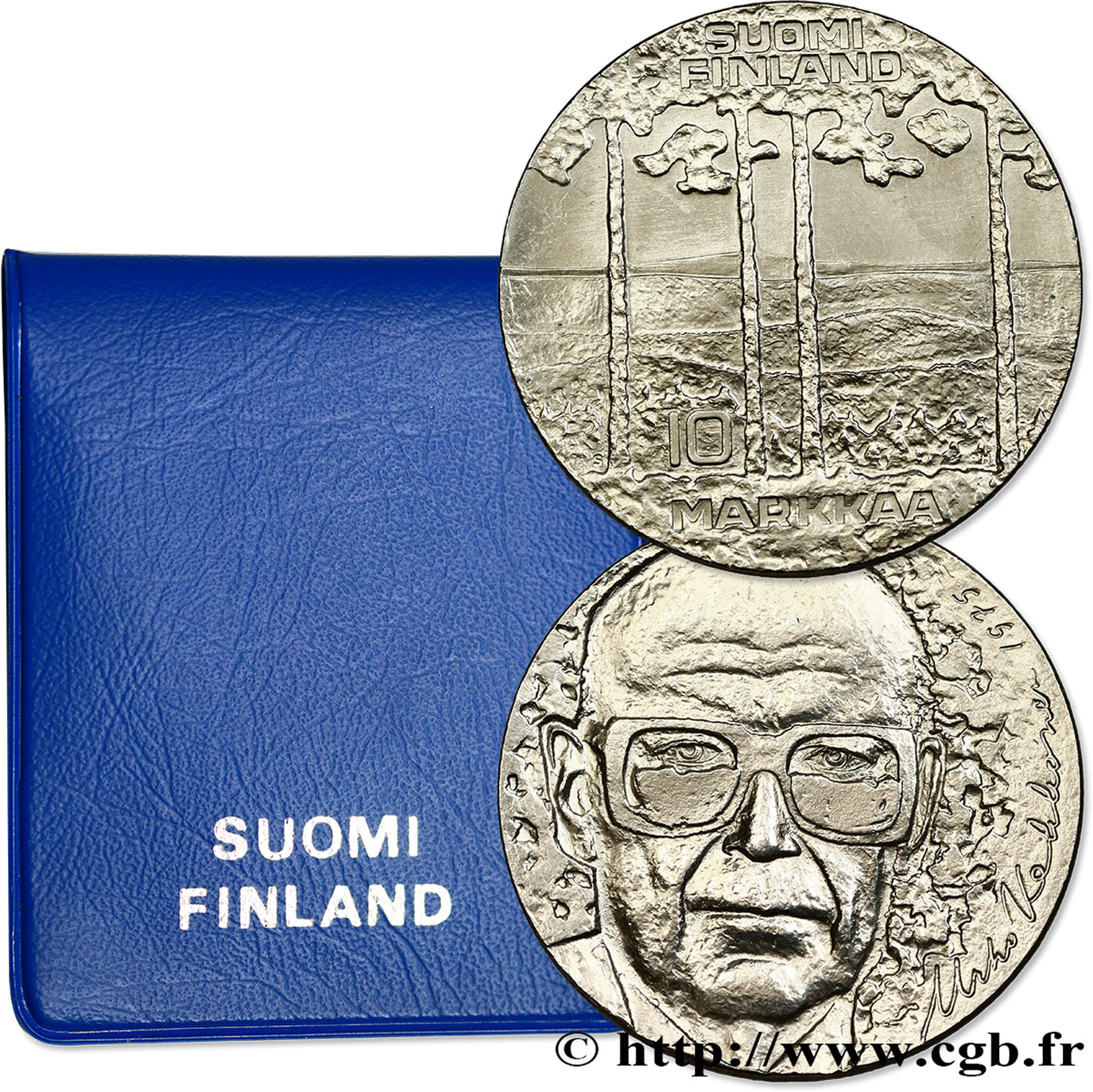 FINLANDE 10 Markkaa 75e anniversaire du président Kekkonen 1975  SUP 