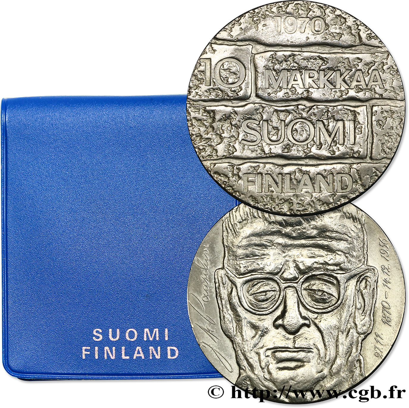 FINLANDIA 10 Markkaa centenaire naissance du président Paasikivi 1970  EBC 