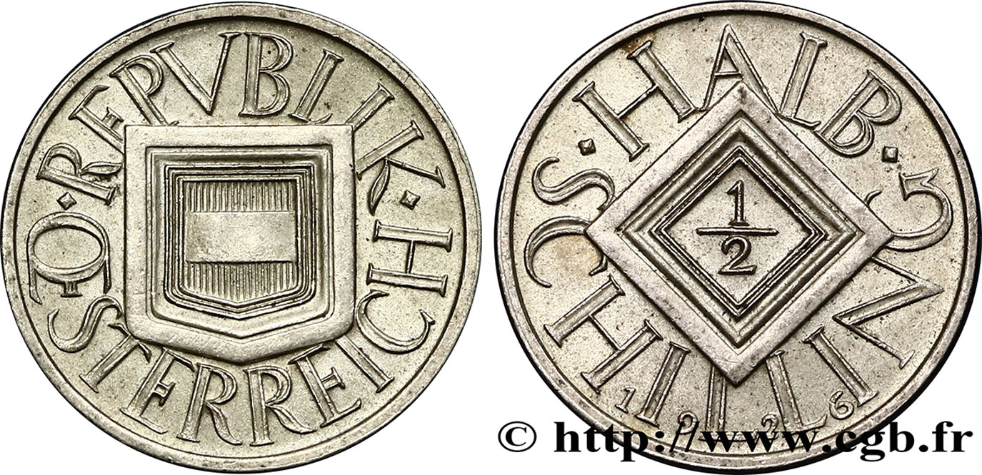 AUSTRIA 1/2 Schilling 1926  EBC 
