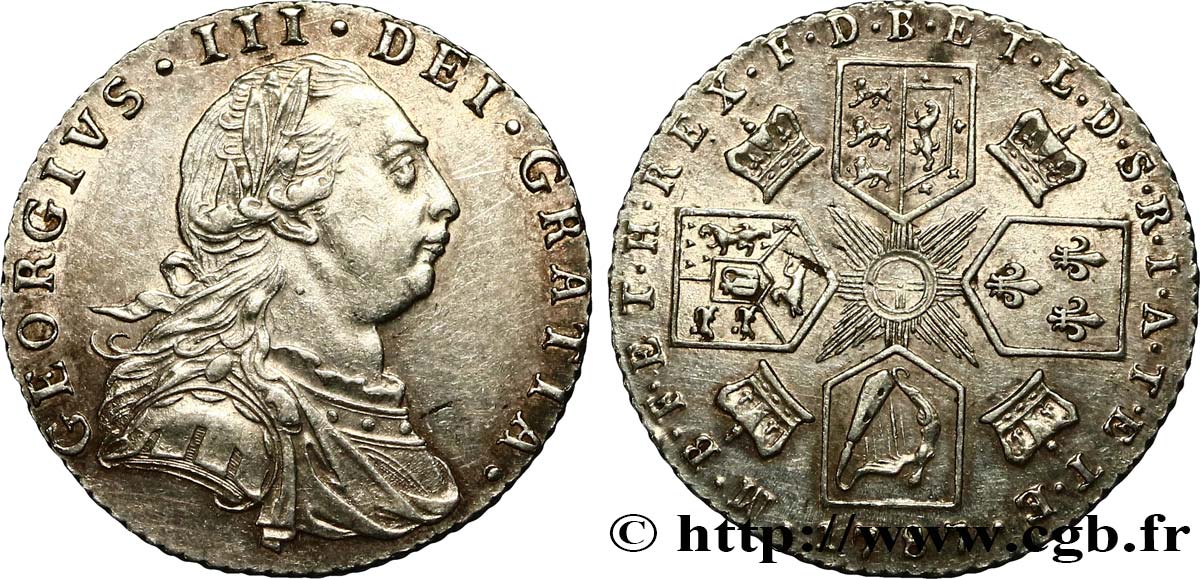 VEREINIGTEN KÖNIGREICH 6 Pence Georges III  1787  VZ 