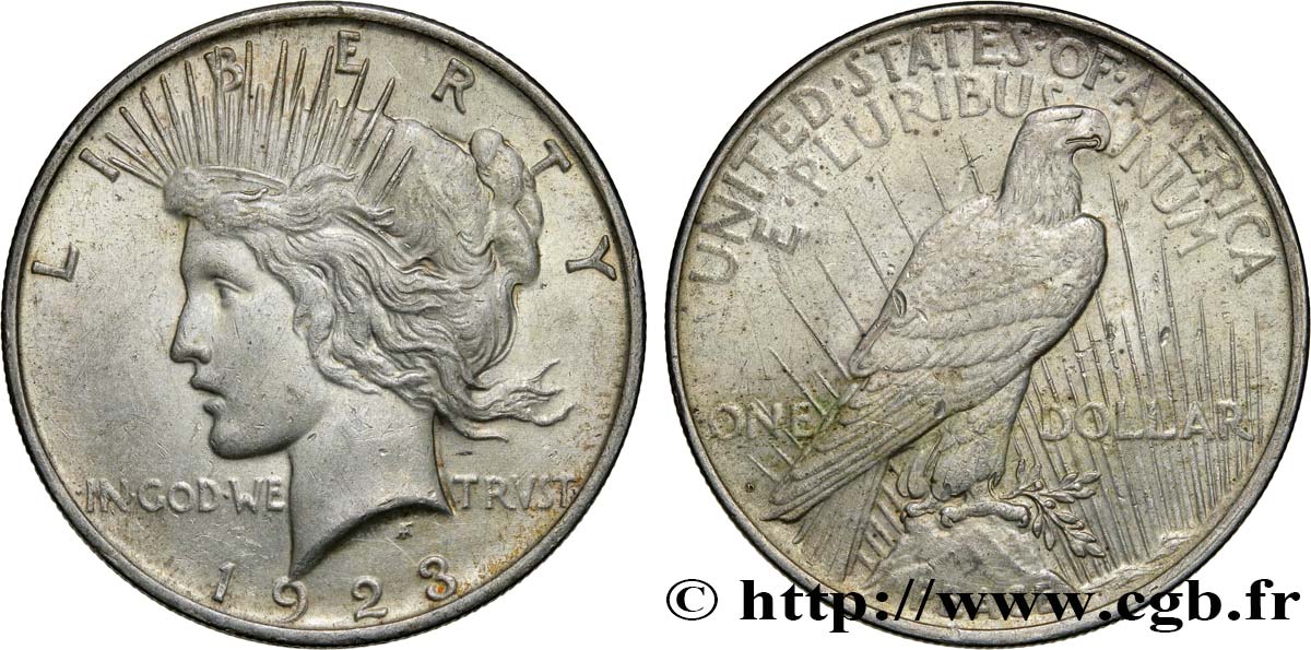 STATI UNITI D AMERICA 1 Dollar type Peace 1923 Denver q.SPL 