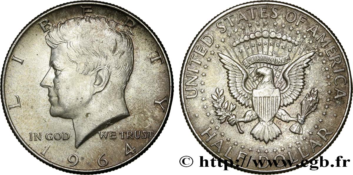 STATI UNITI D AMERICA 1/2 Dollar Kennedy 1964 Philadelphie SPL 