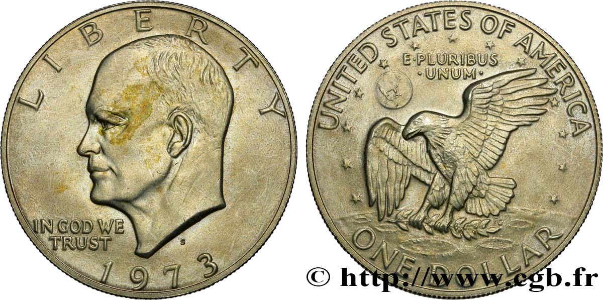 VEREINIGTE STAATEN VON AMERIKA 1 Dollar Eisenhower 1973 San Francisco - S VZ 
