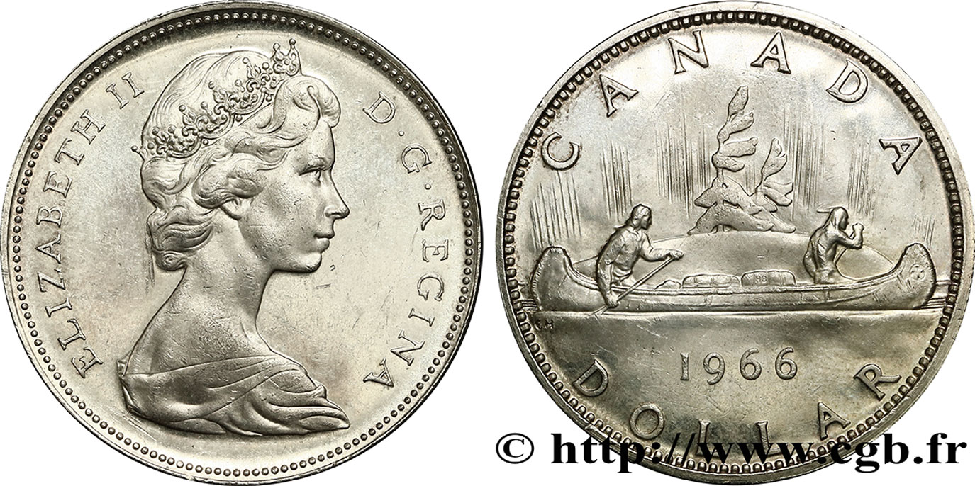 CANADA 1 Dollar Elisabeth II 1966  SUP 
