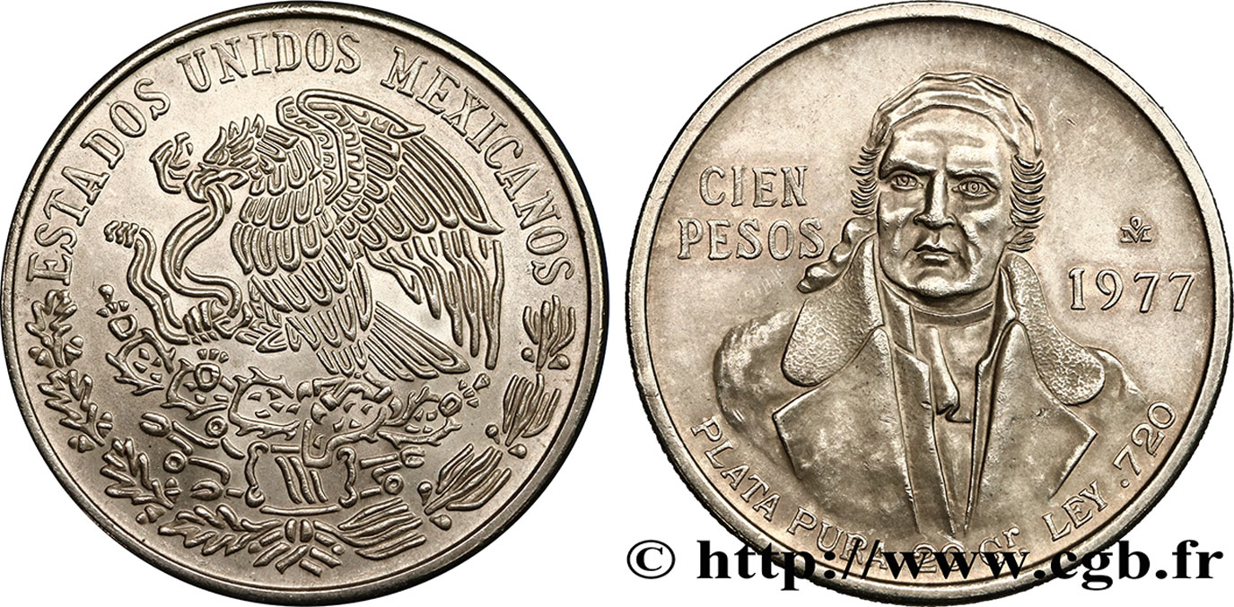 MÉXICO 100 Pesos Jose Morelos y Pavon / aigle 1981 Mexico EBC 