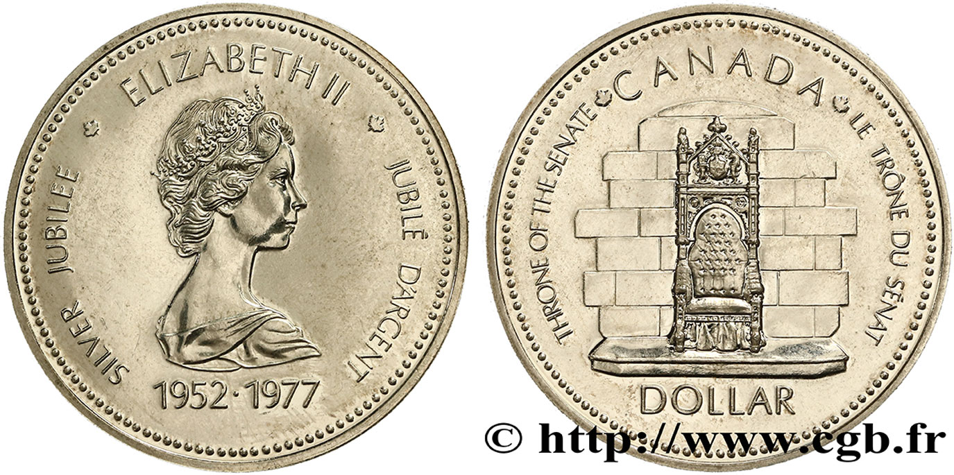 CANADA 1 Dollar Jubilé d’Elisabeth II 1977  SUP 
