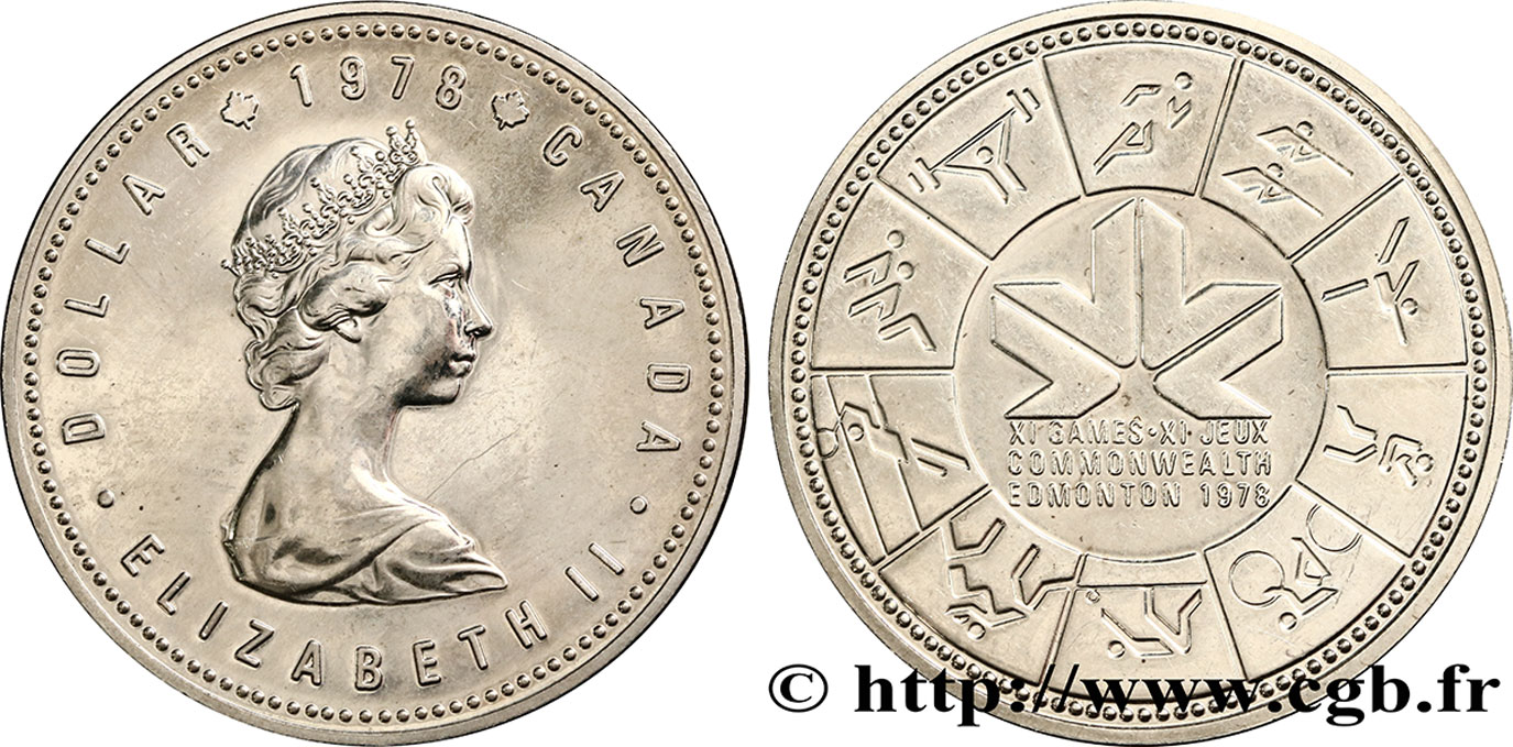 CANADA 1 Dollar Elisabeth II / XIe jeux du Commonwealth 1978  SUP 
