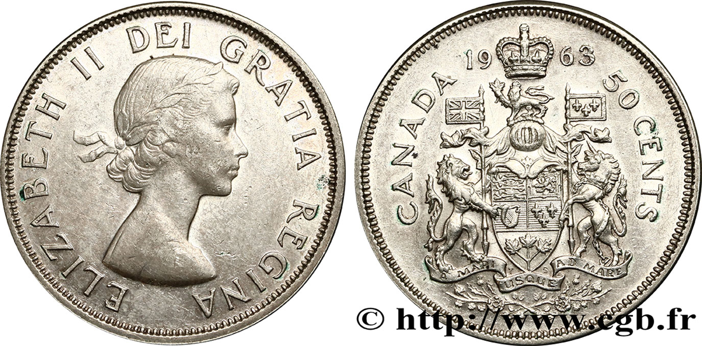 CANADá
 50 Cents Elisabeth II 1963  EBC 