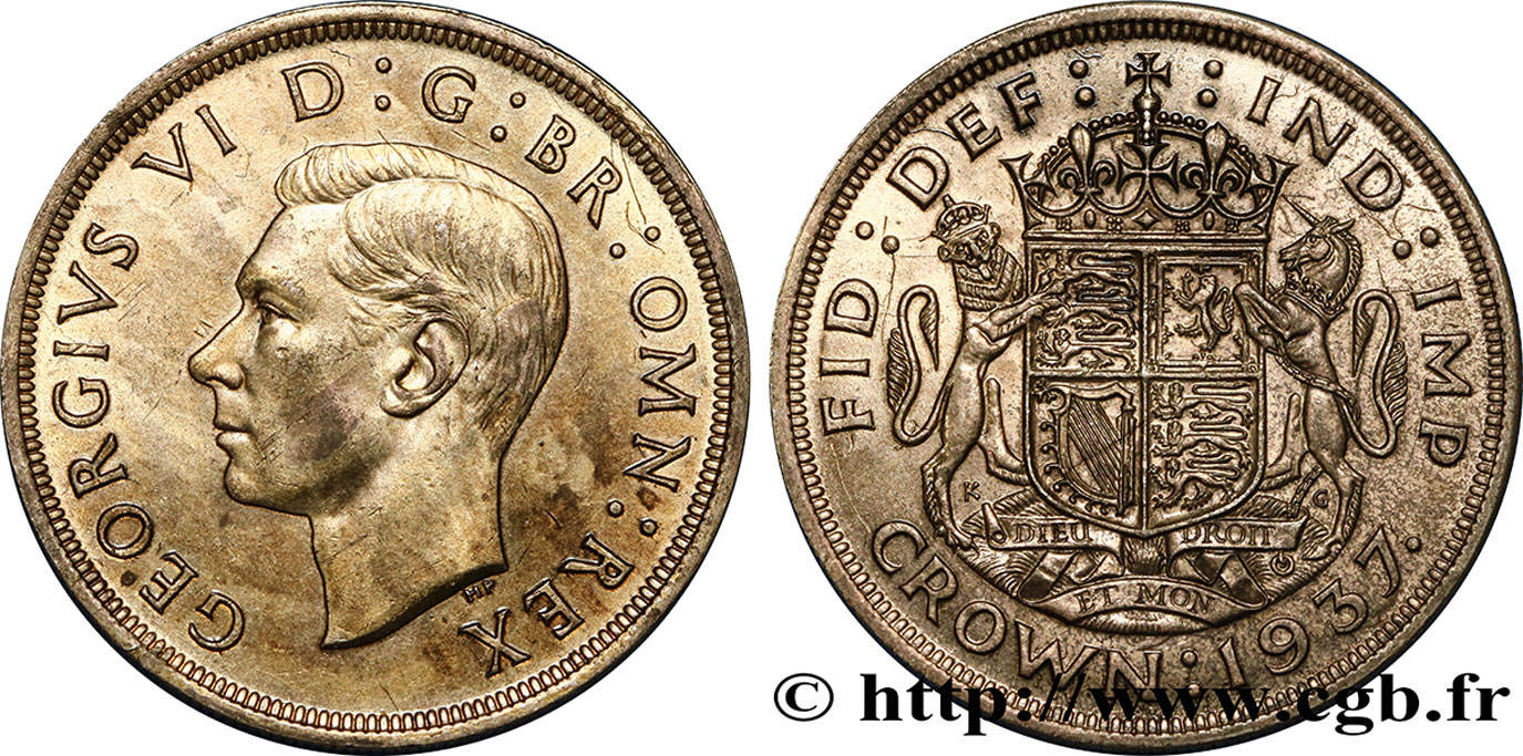 UNITED KINGDOM 1 Crown Georges VI 1937  MS 