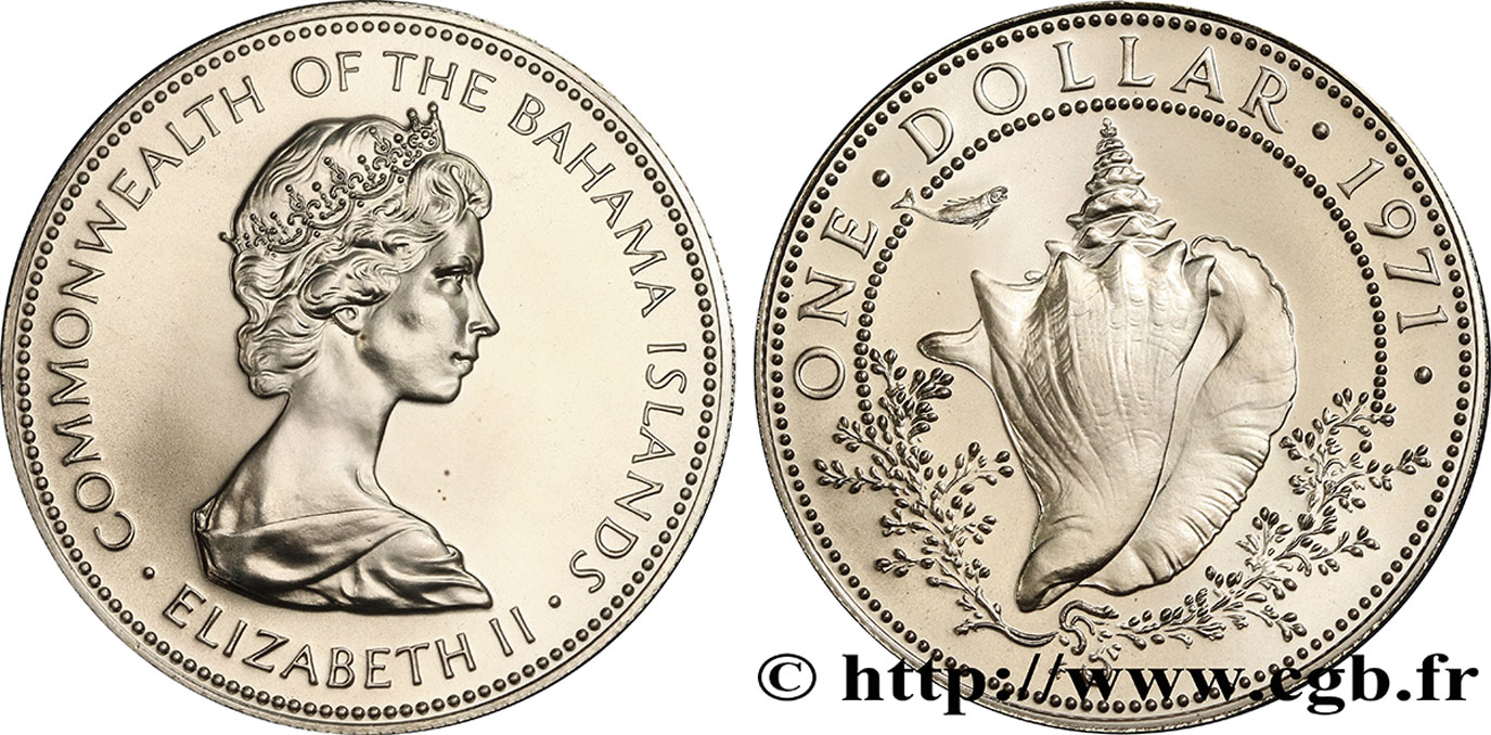 BAHAMAS 1 Dollar Elisabeth II 1971  SPL 