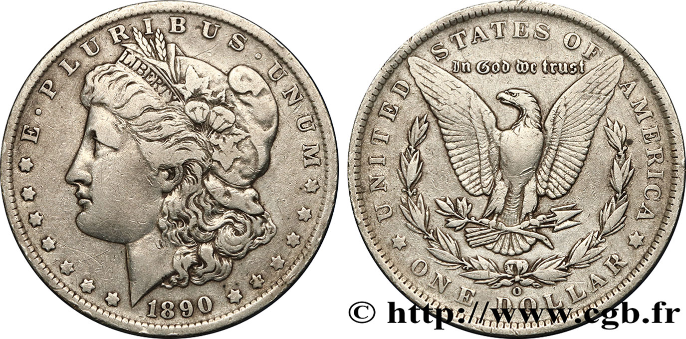ESTADOS UNIDOS DE AMÉRICA 1 Dollar Morgan 1890 Nouvelle-Orléans BC+ 