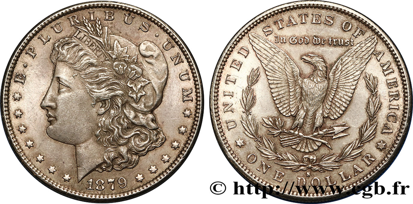 UNITED STATES OF AMERICA 1 Dollar Morgan 1879 San Francisco AU/MS 