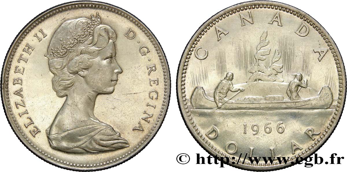 CANADA 1 Dollar Elisabeth II 1966  AU 