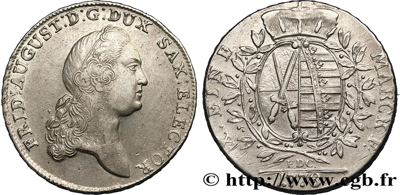 ALEMANIA - SAJONIA Thaler Frédéric-Auguste III 1778 Dresde MBC 