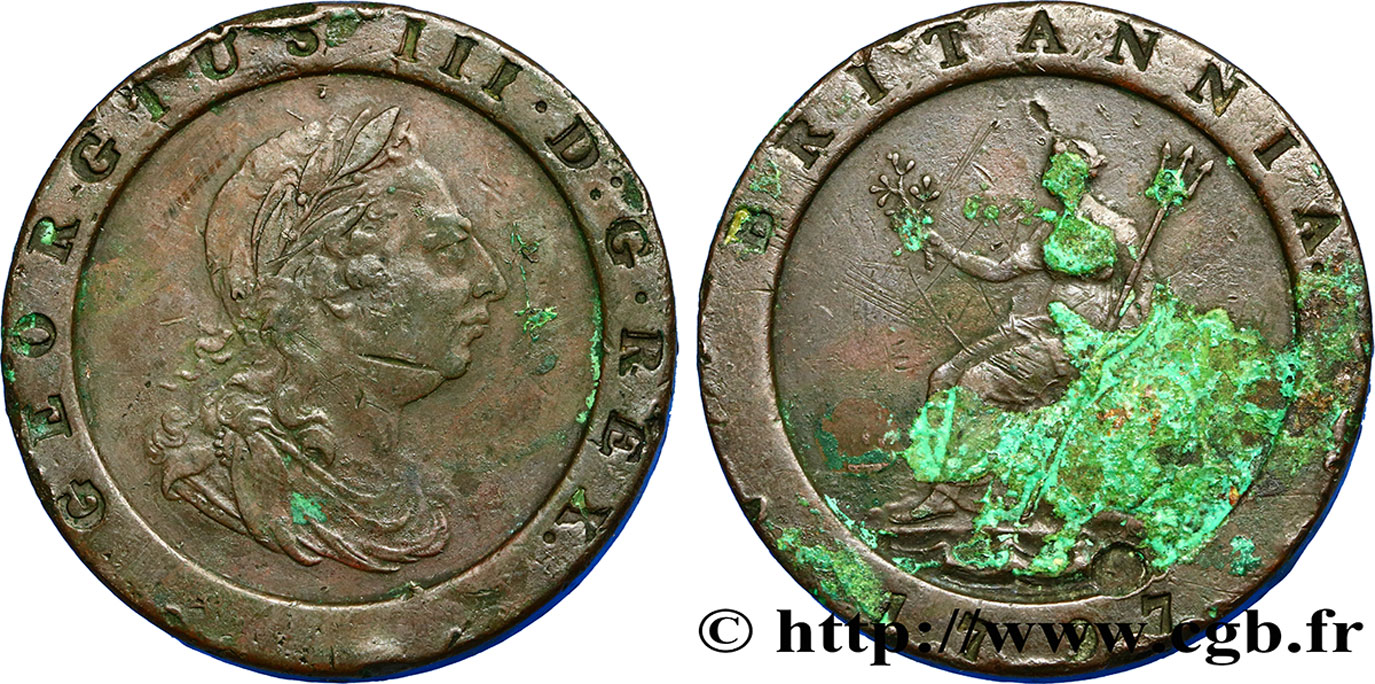 UNITED KINGDOM 2 Pence Georges III 1797  VF 