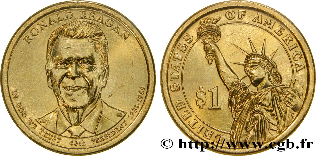 ÉTATS-UNIS D AMÉRIQUE 1 Dollar Ronald Reagan tranche B 2016 Denver SPL 