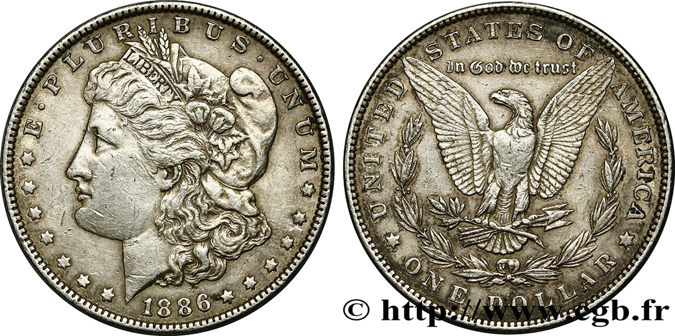 STATI UNITI D AMERICA 1 Dollar type Morgan 1886 Philadelphie BB 