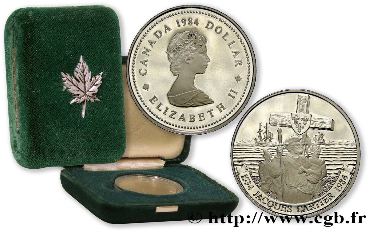 CANADA 1 Dollar Proof 400e anniversaire de l’arrivée de Jacques Cartier 1984  FDC 