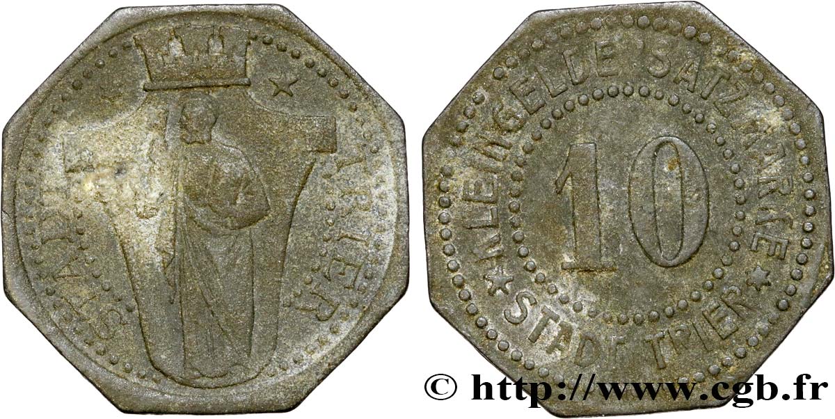 ALEMANIA - Notgeld 10 Pfennig Trèves (Trier) 1919  BC+ 