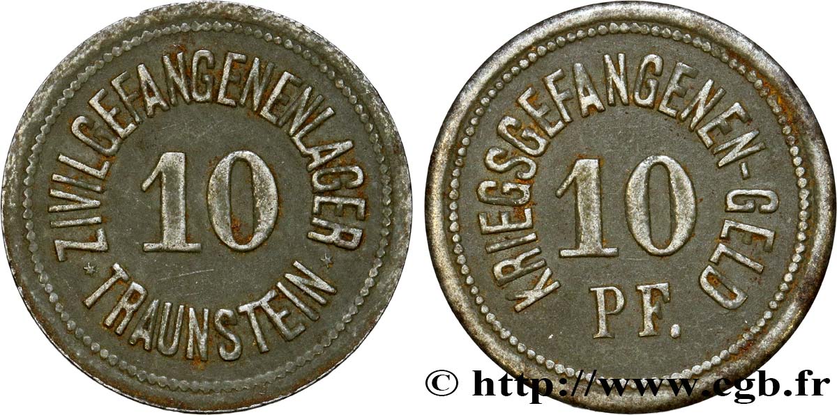 GERMANY - Notgeld 10 Pfennig Traunstein (camp de prisonniers) N.D.  AU 