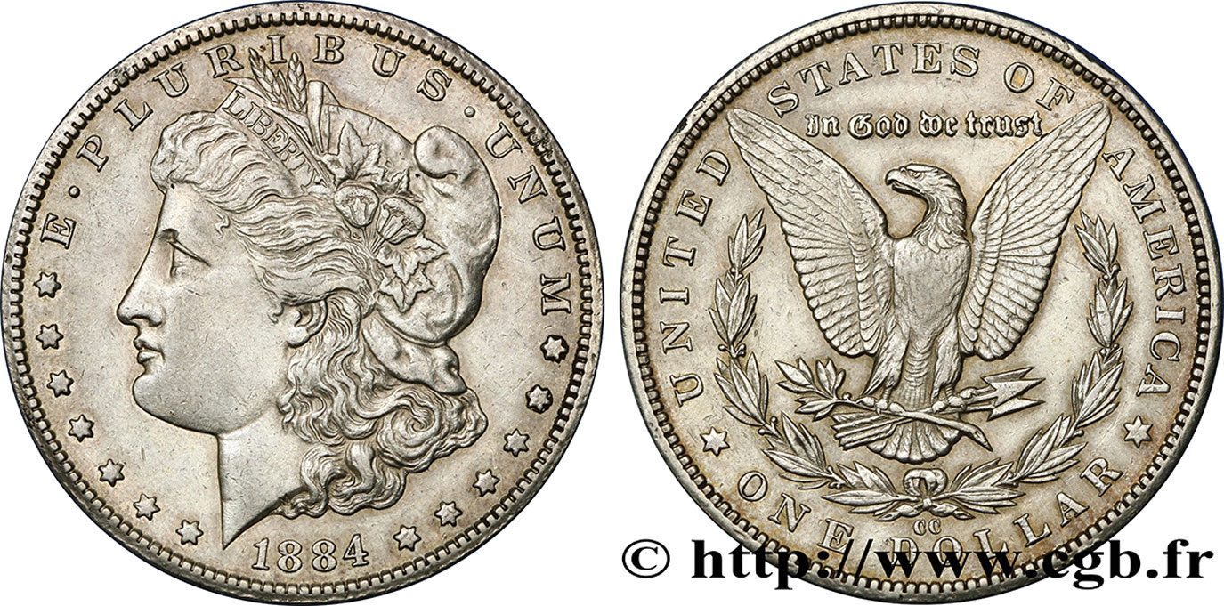 UNITED STATES OF AMERICA 1 Dollar Morgan 1884 Carson City - CC AU 