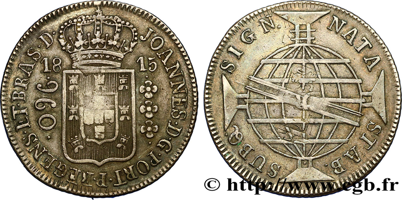 BRASILIEN 960 Réis Jean VI 1815 Rio de Janeiro SS 