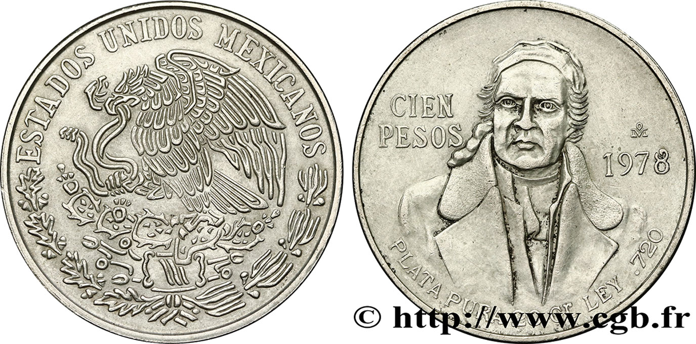 MESSICO 100 Pesos Jose Morelos y Pavon 1981 Mexico SPL 