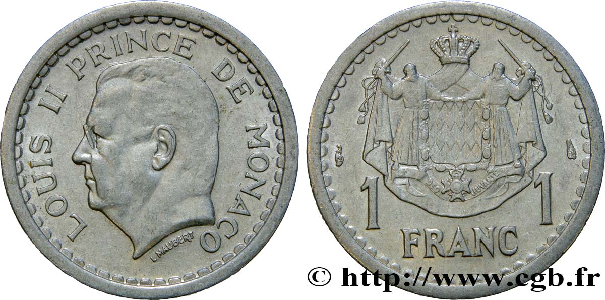 MONACO 1 Franc (1943) Paris VZ 